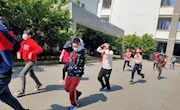 我校开展应急演练